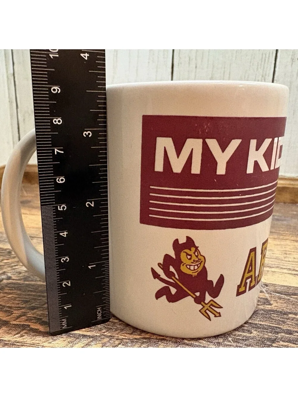 Vtg My Kid & My Money Go To Arizona State University Mug Coffee Cup Sun Devils